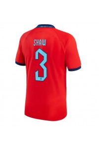 Engeland Luke Shaw #3 Voetbaltruitje Uit tenue WK 2022 Korte Mouw